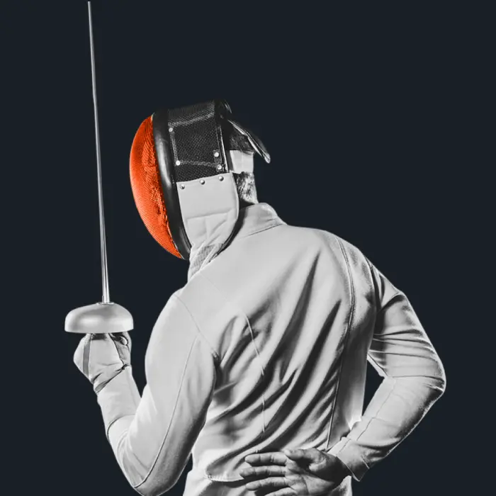 Landing page for fencing school